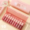 10colors Cartoon Set Waterproof Moisturizing Lip Glaze Set Non-fading Lip Liquid Mirror Lipstick for Lip Gloss