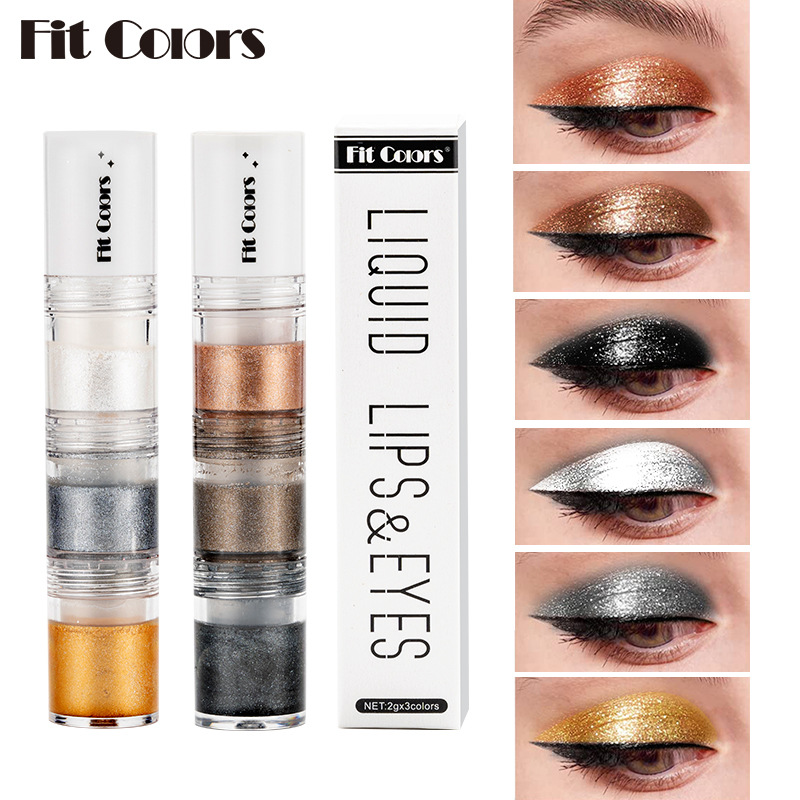 Smoky Eye Water Eyeshadow Diamond Liquid Pearl Shimmer Eye Shadow Liquid Lip Dye AllDay Wear Crease 0
