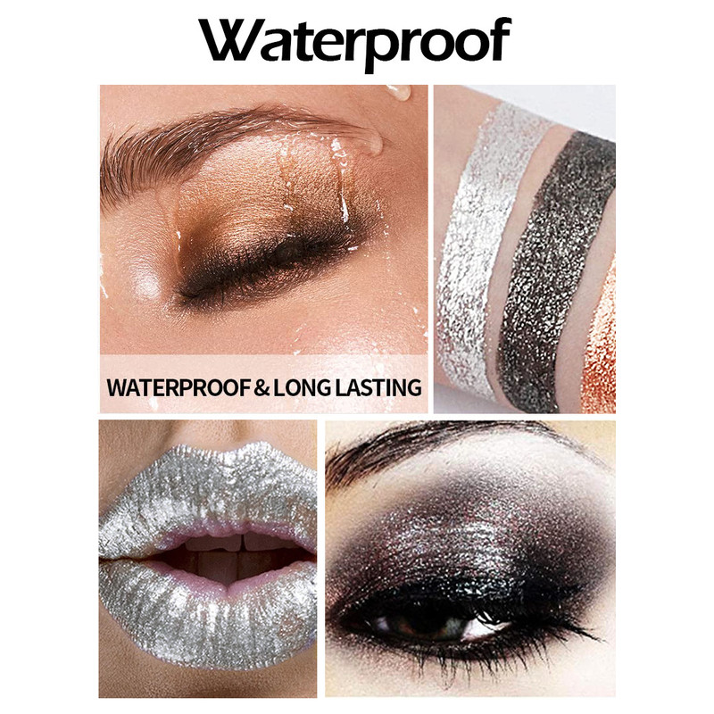Smoky Eye Water Eyeshadow Diamond Liquid Pearl Shimmer Eye Shadow Liquid Lip Dye AllDay Wear Crease 3