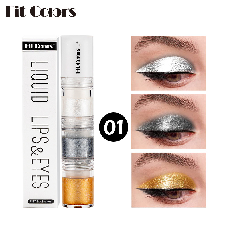 Smoky Eye Water Eyeshadow Diamond Liquid Pearl Shimmer Eye Shadow Liquid Lip Dye AllDay Wear Crease 6