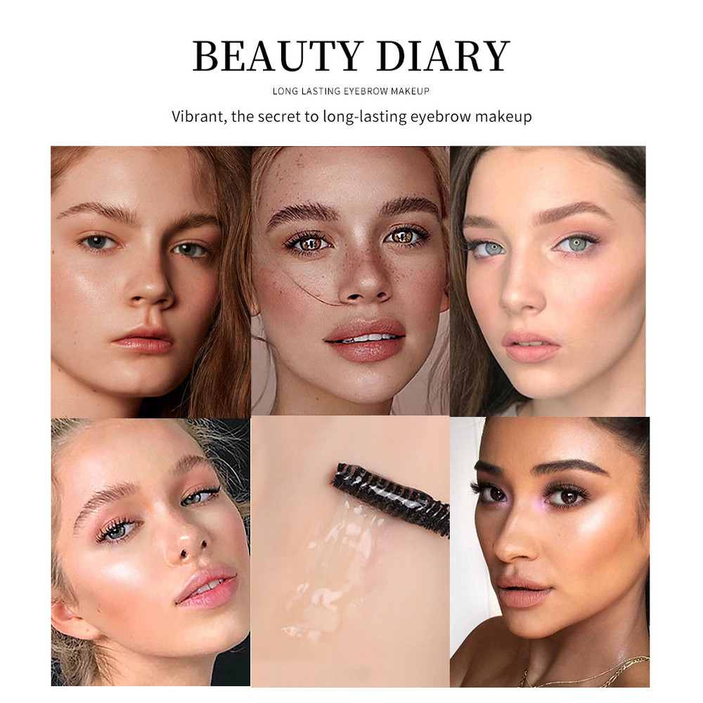 Clear Eyebrow Setting Gel, Waterproof Sweatproof Brow Coat, Long Lasting Non Fading Brow Grooming Serum