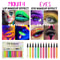 Colorful Liquid UV Waterproof Eyeliner, Fluorescent Face Body Paint Pen, Long Lasting Easy to Remove, Neon Glow