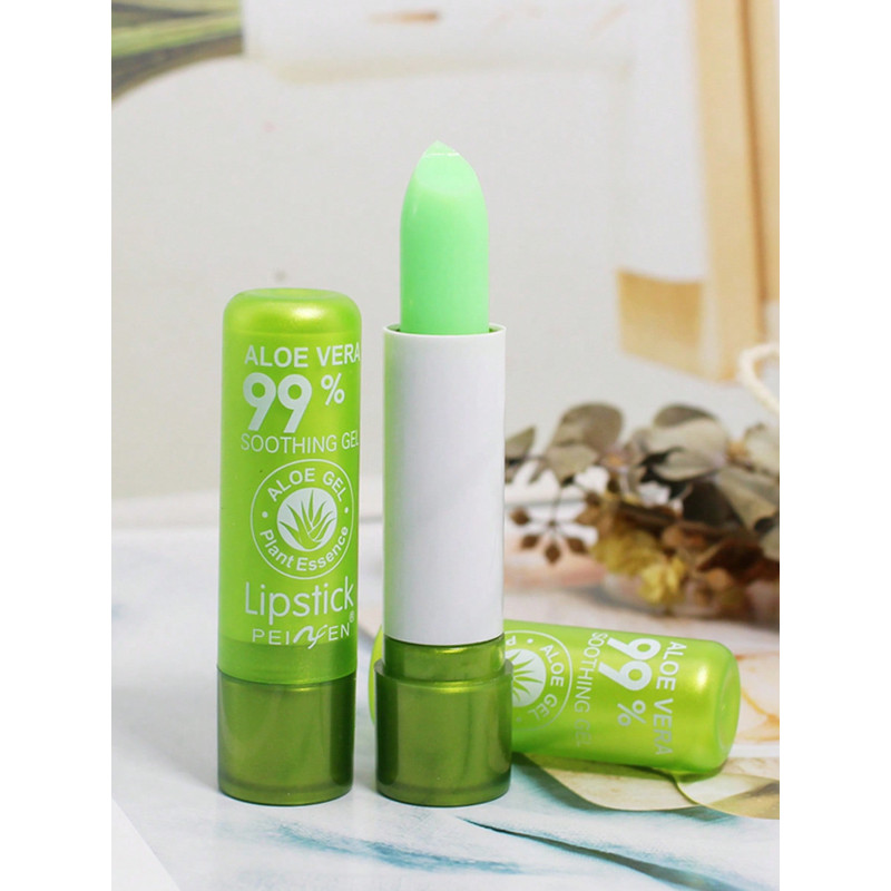 Aloe Vera ColorChanging Lip Balm Moisturizing Waterproof AntiDryness Temperature Activated Lipstick 3