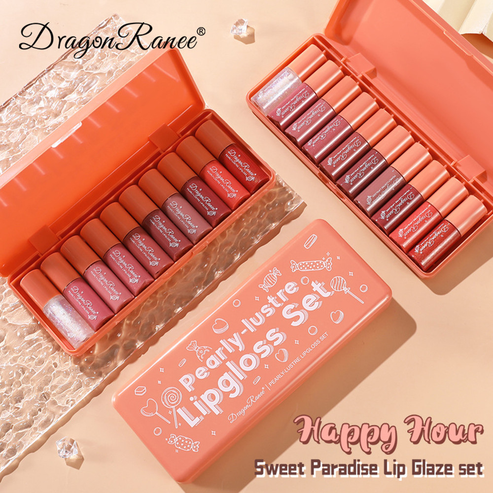 Orange Water Sample Lip Glaze Lipstick Set Moisturizing Vibrant Lip Gloss Lip Gloss Dye Lipstick Gi 5