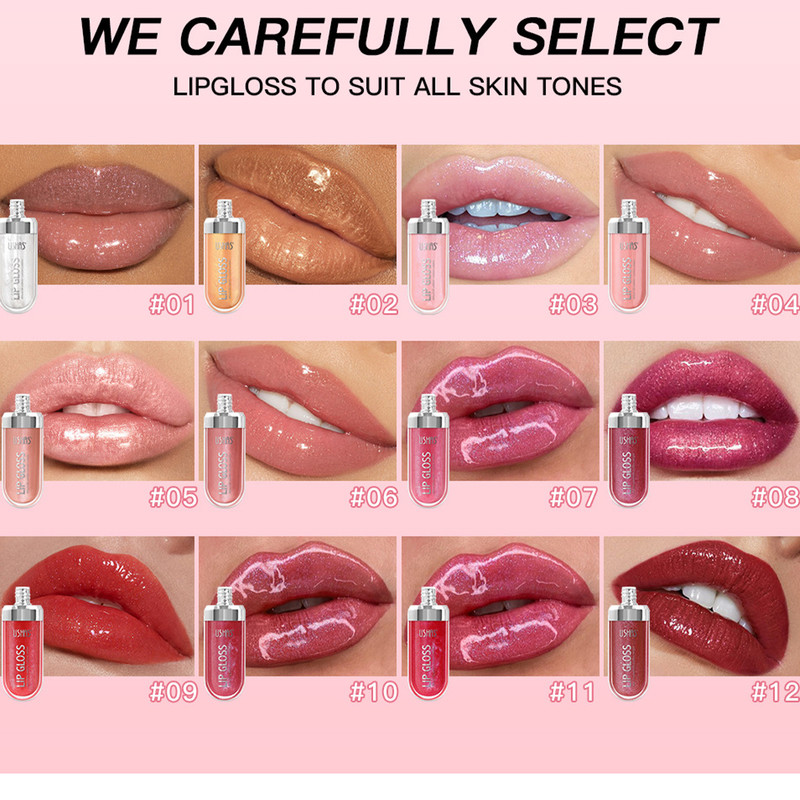 Mirror Fine Flash Liquid Lipstick, Pearlescent Color Lip Gloss, Waterproof Sweatproof, Non-Stick Cup Lip Gloss