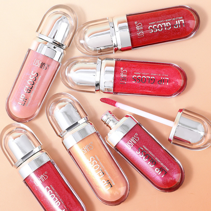 Mirror Fine Flash Liquid Lipstick, Pearlescent Color Lip Gloss, Waterproof Sweatproof, Non-Stick Cup Lip Gloss