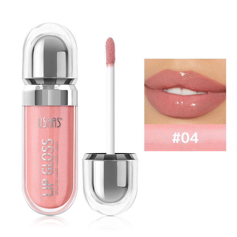 Mirror Fine Flash Liquid Lipstick, Pearlescent Color Lip Gloss, Waterproof Sweatproof, Non-Stick Cup Lip Gloss