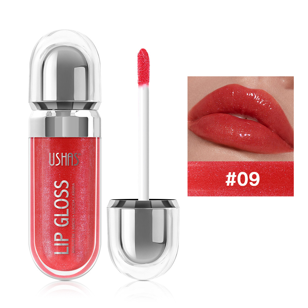 Mirror Fine Flash Liquid Lipstick, Pearlescent Color Lip Gloss, Waterproof Sweatproof, Non-Stick Cup Lip Gloss