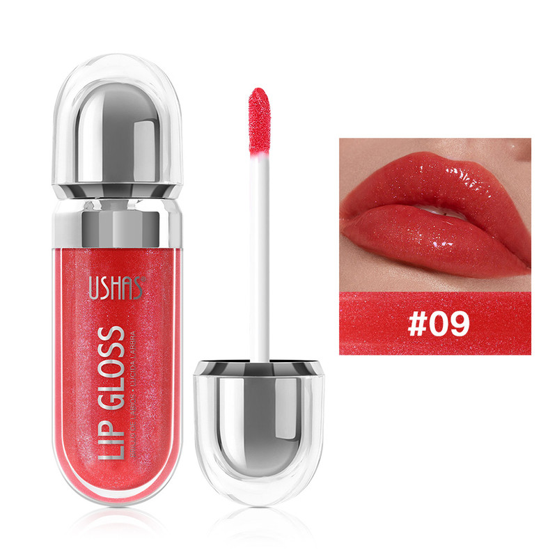 Mirror Fine Flash Liquid Lipstick, Pearlescent Color Lip Gloss, Waterproof Sweatproof, Non-Stick Cup Lip Gloss