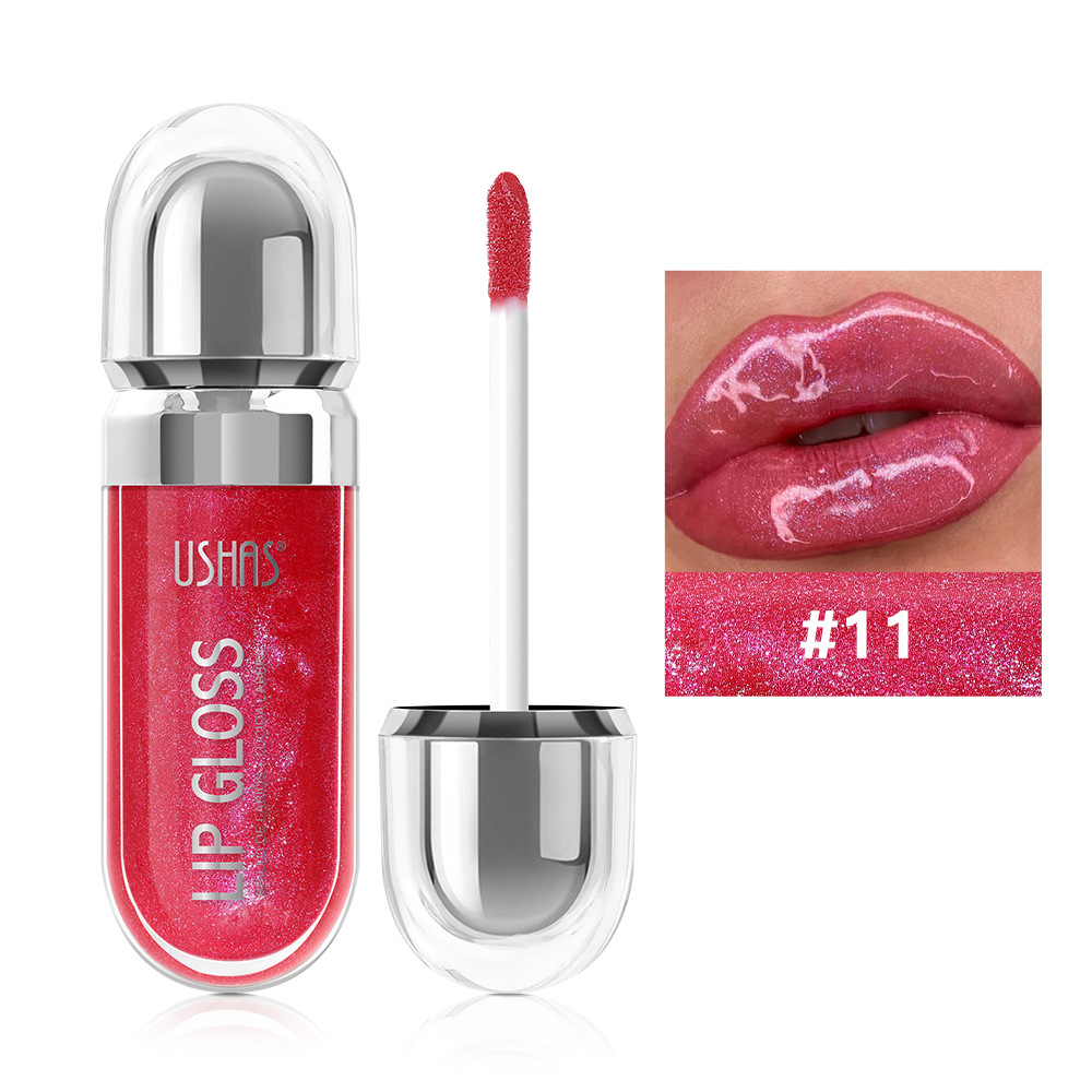 Mirror Fine Flash Liquid Lipstick, Pearlescent Color Lip Gloss, Waterproof Sweatproof, Non-Stick Cup Lip Gloss