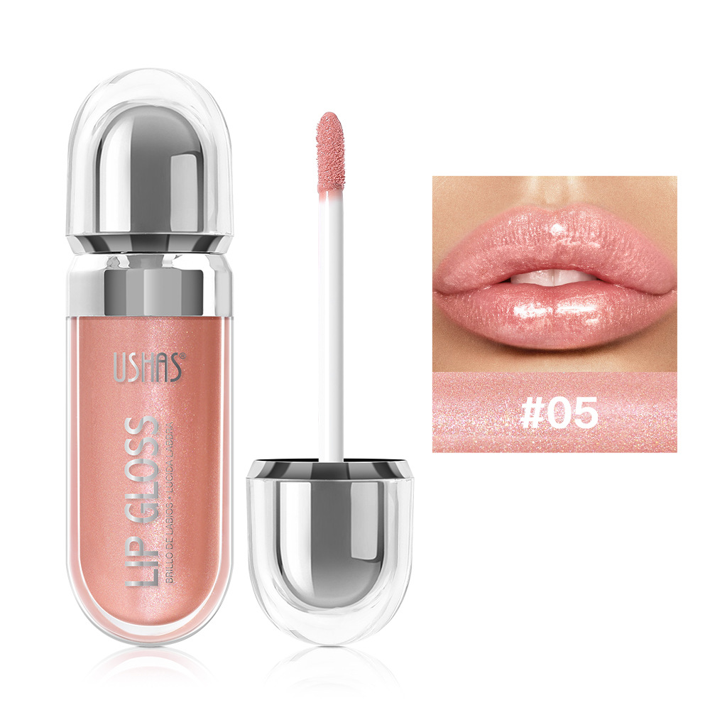 Mirror Fine Flash Liquid Lipstick, Pearlescent Color Lip Gloss, Waterproof Sweatproof, Non-Stick Cup Lip Gloss