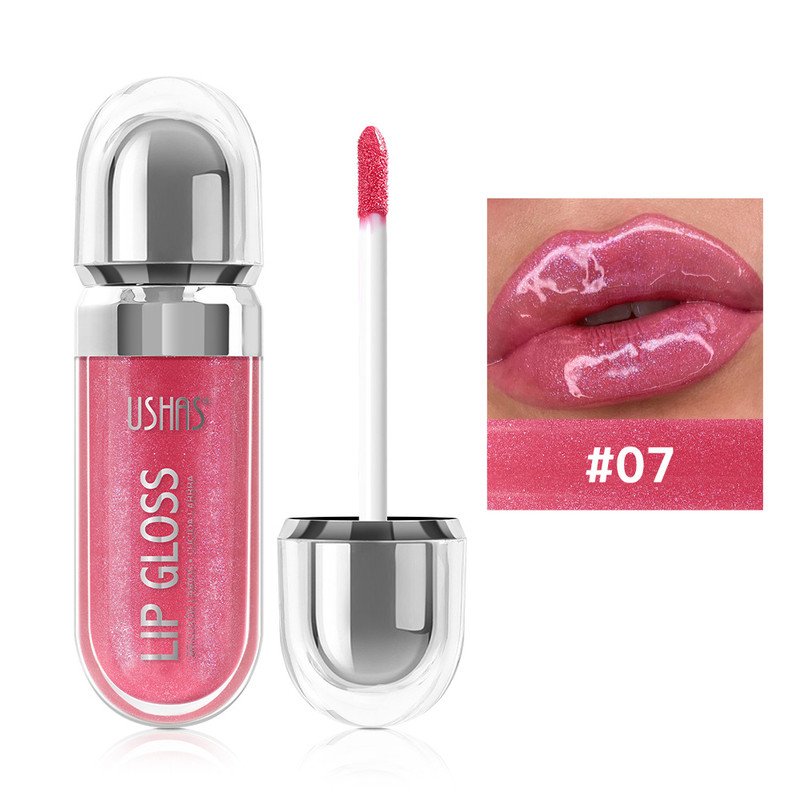 Mirror Fine Flash Liquid Lipstick, Pearlescent Color Lip Gloss, Waterproof Sweatproof, Non-Stick Cup Lip Gloss