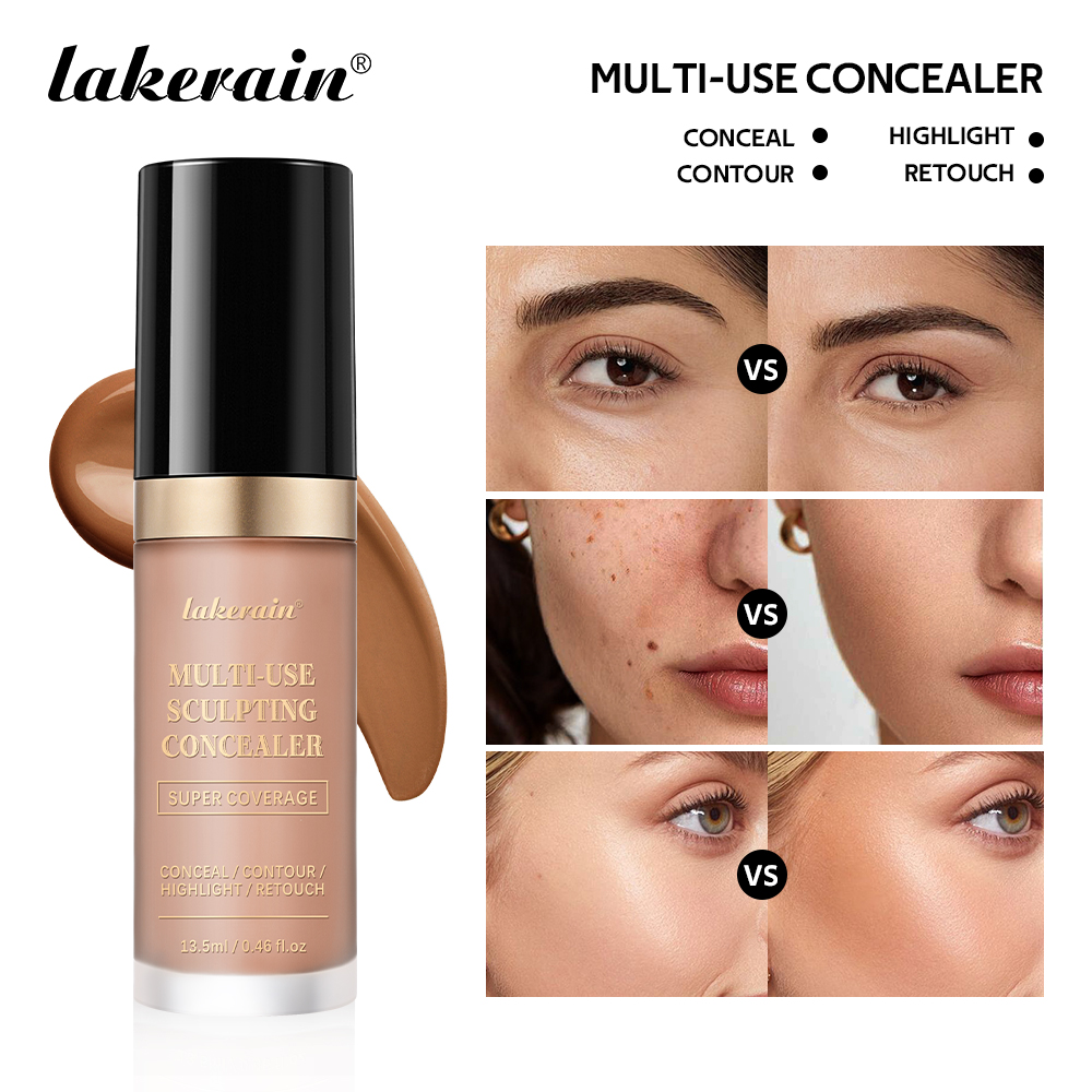 Multipurpose Concealer Natural Finish, Brighten Skin Tone, Cover Dark Circles, Lightweight Liquid Concealer for Skin