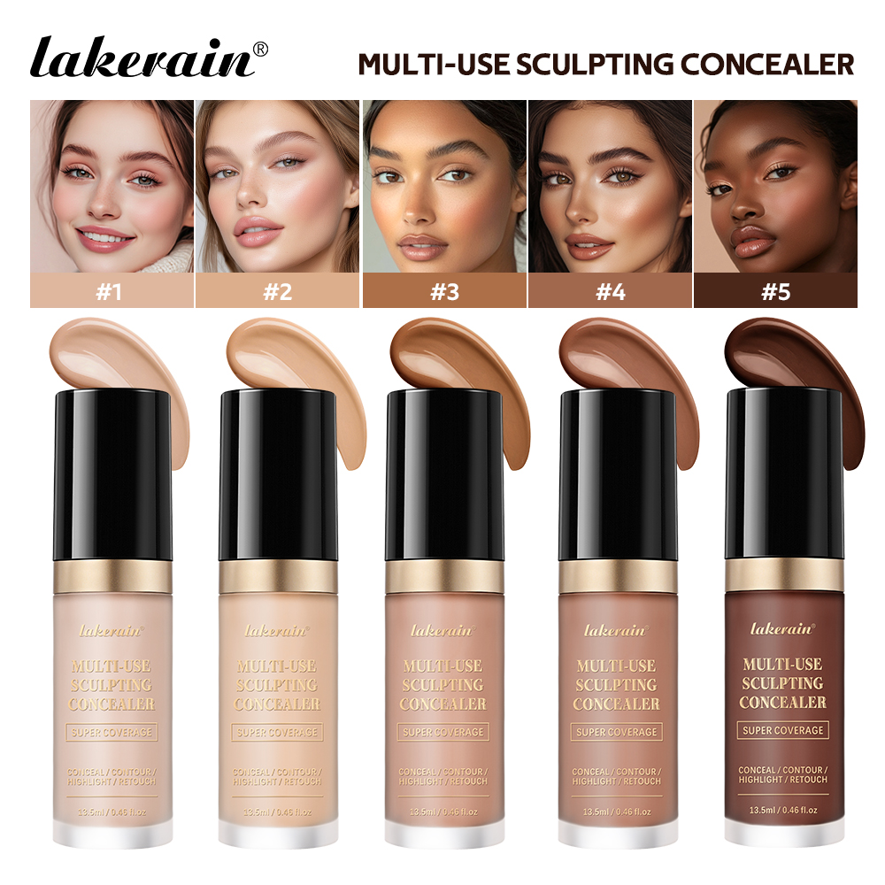 Multipurpose Concealer Natural Finish, Brighten Skin Tone, Cover Dark Circles, Lightweight Liquid Concealer for Skin