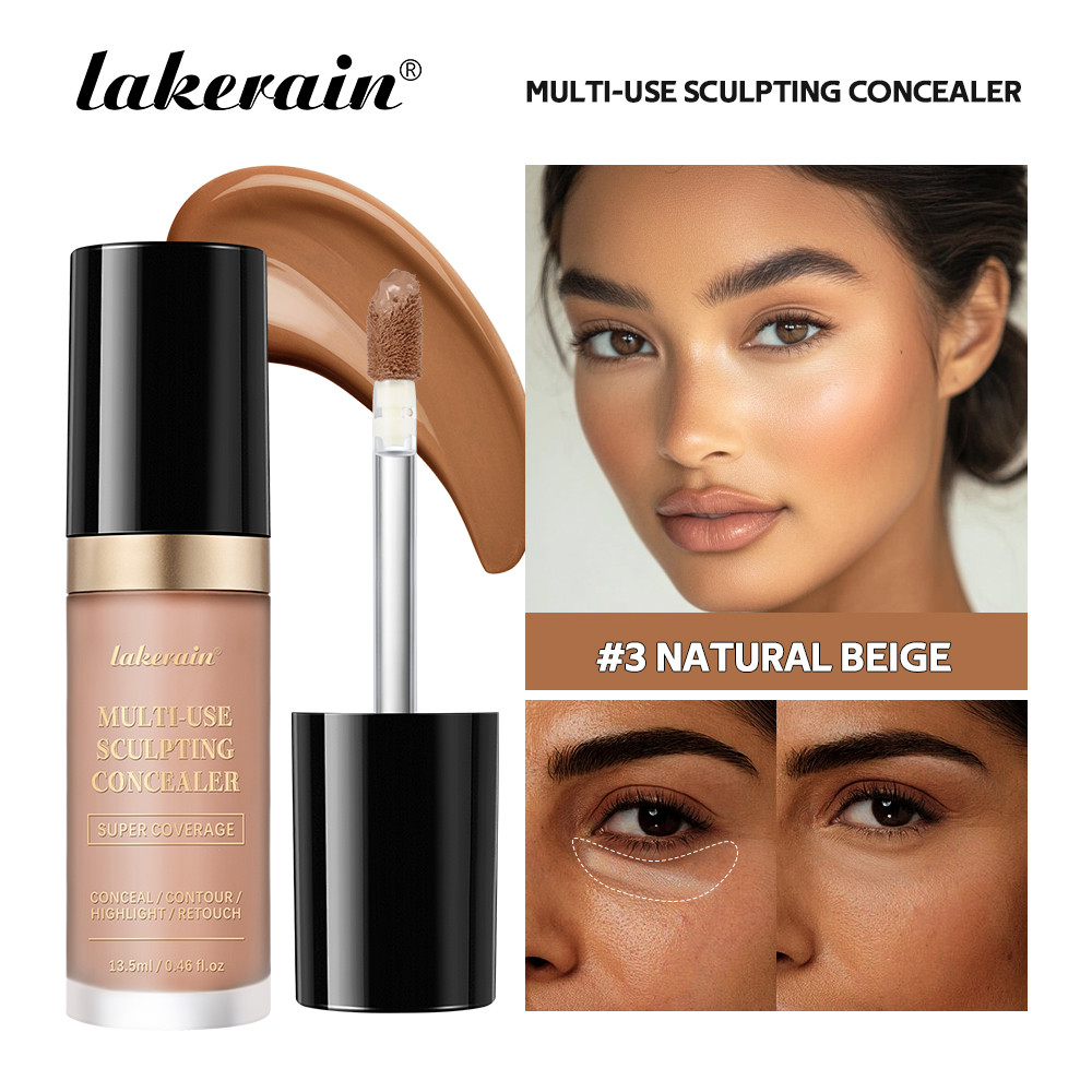 Multipurpose Concealer Natural Finish, Brighten Skin Tone, Cover Dark Circles, Lightweight Liquid Concealer for Skin