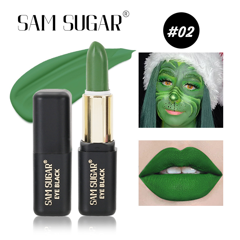 Halloween Dark Lip Glaze Matte Waterproof Lipstick LongLasting NonStick Formula Olive Green Shades 8