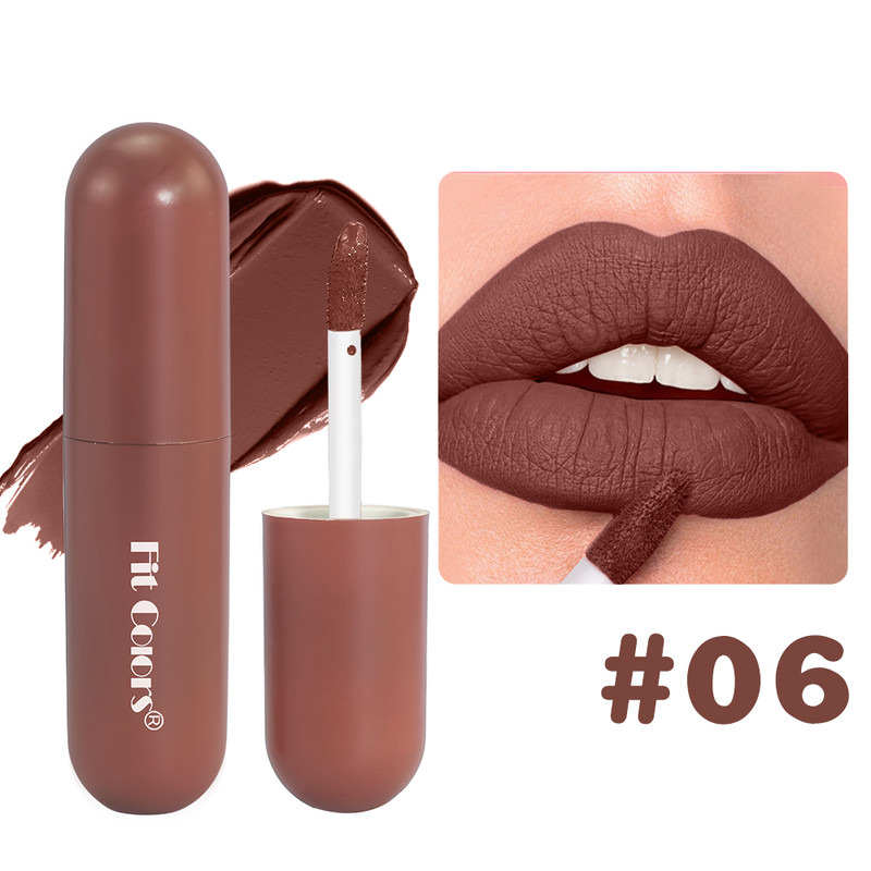 Matte Non Stick Chocolate Lip Gloss, Long Lasting Easy Color Velvet Finish, Waterproof Glaze for Smooth Hydrated Lips