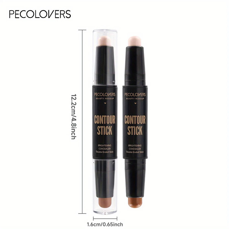 Double Head Highlight Pen, Waterproof Face Makeup Liquid, Contouring Foundation Contour, Concealer Stick Pencil Cosmetic