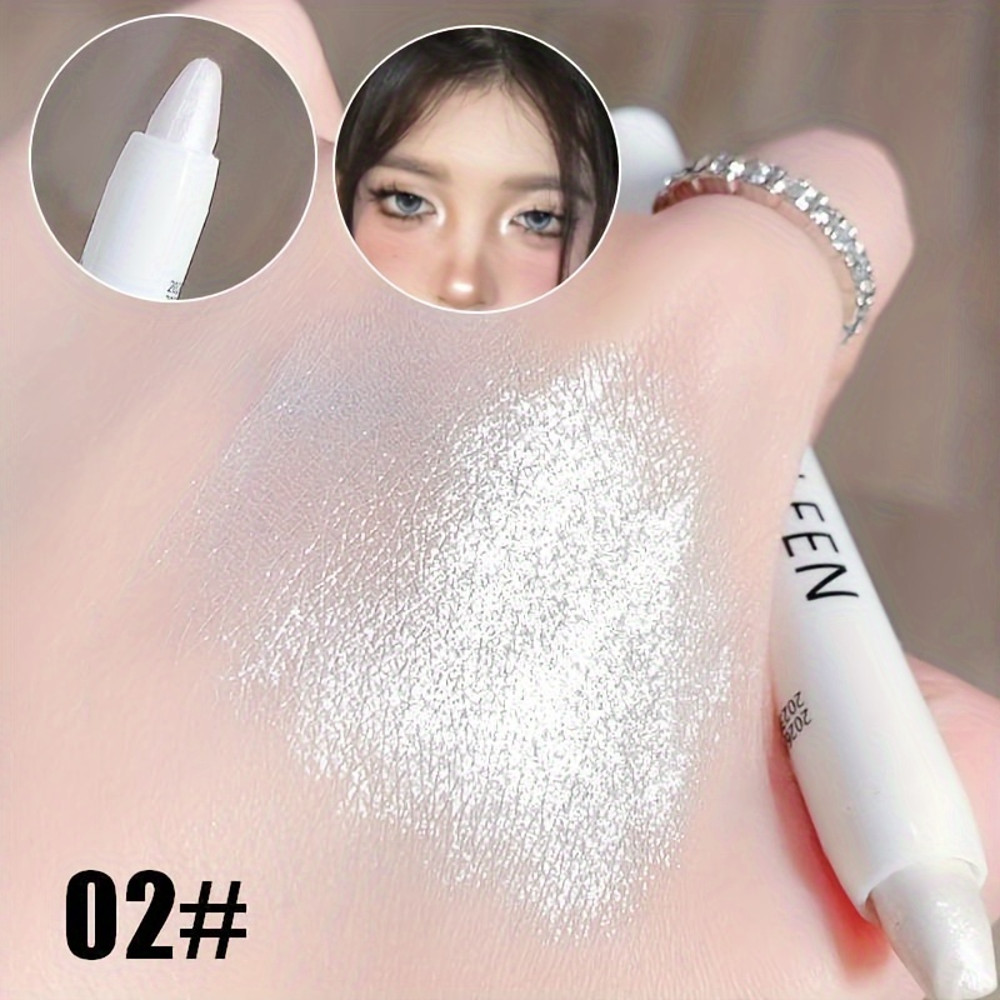 Shimmering Highlight Stick Glitter White Eyeshadow Pencil For Bright Eyes Dazzling Makeup Highlight 4