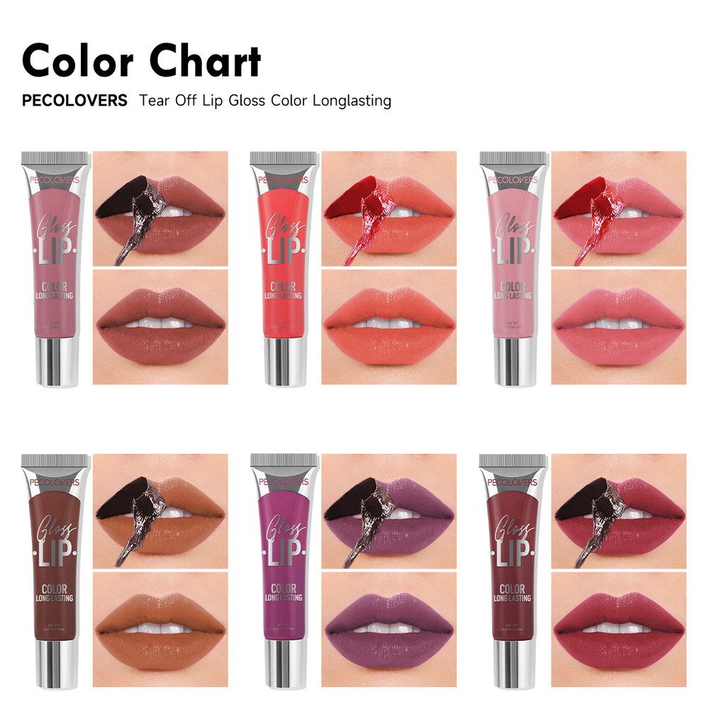 Peel Off Tattoo Multi Color Lip Gloss Waterproof Long Lasting Matte Lip Gloss Red Contour Peel Off 1