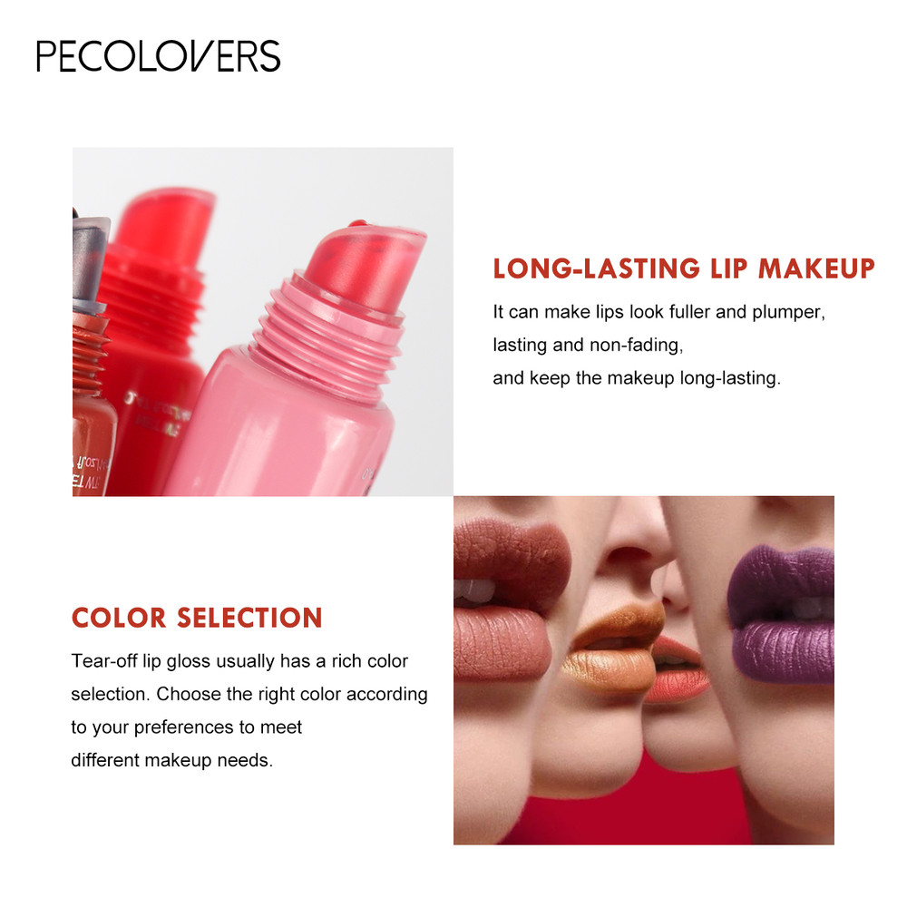 Peel Off Tattoo Multi Color Lip Gloss Waterproof Long Lasting Matte Lip Gloss Red Contour Peel Off 3