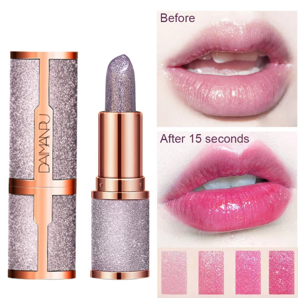 Temperature Color Changing Glitter LipstickWaterproof Long Lasting Moisturizing Velvet Matte Lip Ti 2