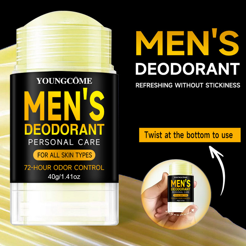 Long Lasting Men Sandalwood Deodorant Stick Anti Sweating Keep Drying Odor Control Underarm Refresh 2