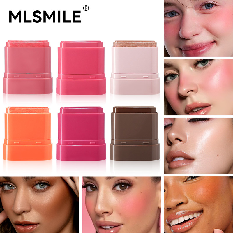 2in1 Flat Tube Fruit Blush Lipstick Stick Easy To Apply MultiUse Lip And Cheek Makeup Highlighter A 1