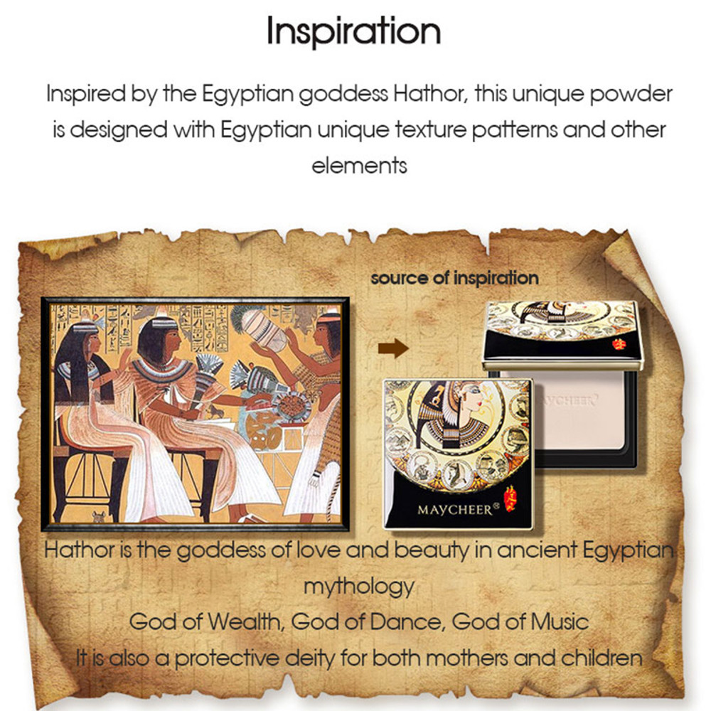 Waterproof Egyptian Style Oil Control Powder, White Makeup Free Concealer, Moisturizing, Long Lasting Shine Free