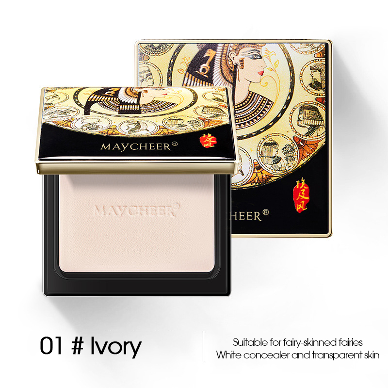 Waterproof Egyptian Style Oil Control Powder, White Makeup Free Concealer, Moisturizing, Long Lasting Shine Free