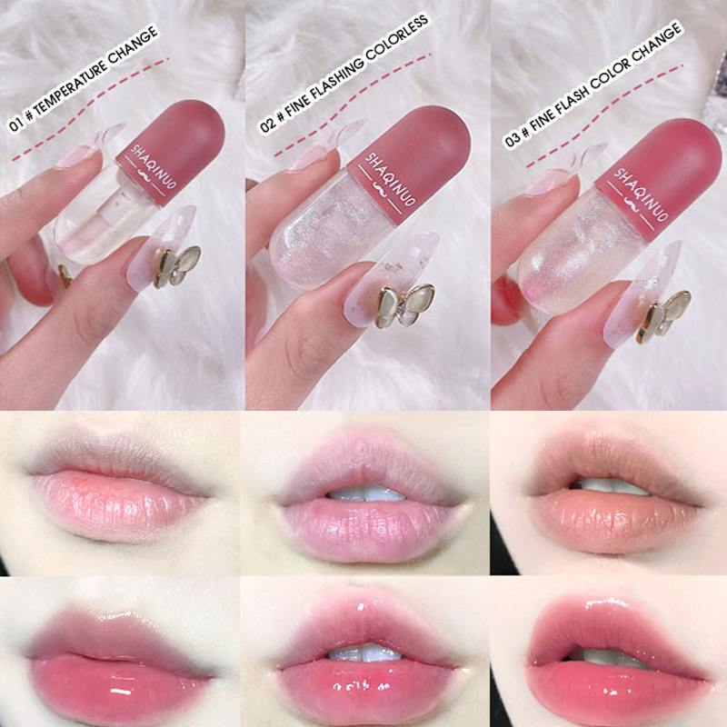 Capsule Lip Honey Kit Moisturizes Mirror Surface Sparkling Transparent Glass Lip Oil Hydrating Clea 4