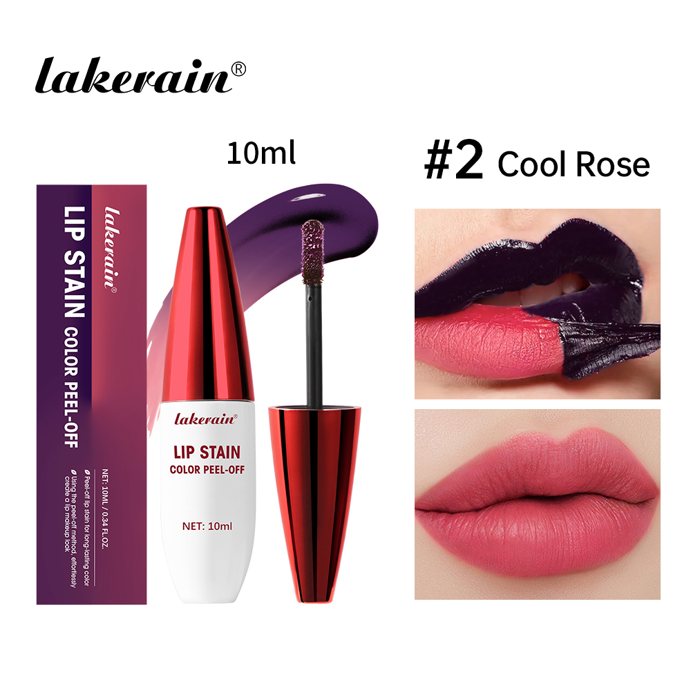 24 Hour Water Resistant Lip Stain Peel Off, Matte Liquid Lipstick, Long Wear, Smudge Proof, Kiss Proof Color