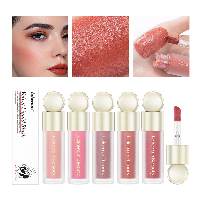 Liquid Blush Matte Palette, Real Makeup Blush Stick, Creamy Pink Face Color, Multi-use Eyeshadow Lip Tint, Long-lasting