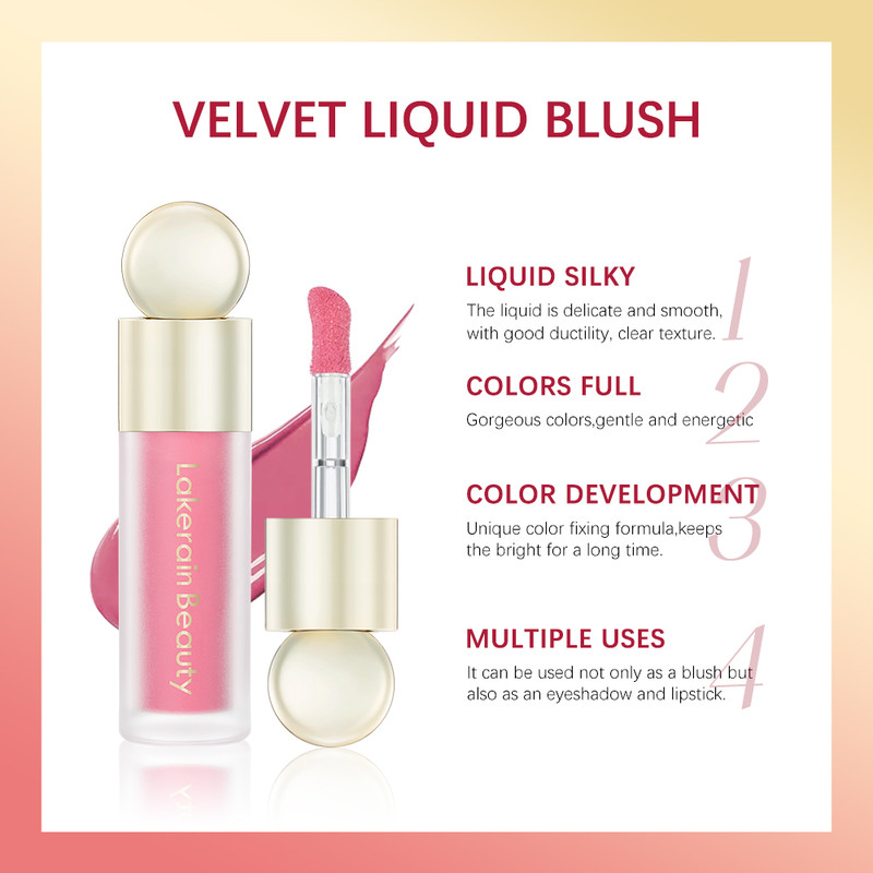 Liquid Blush Matte Palette, Real Makeup Blush Stick, Creamy Pink Face Color, Multi-use Eyeshadow Lip Tint, Long-lasting