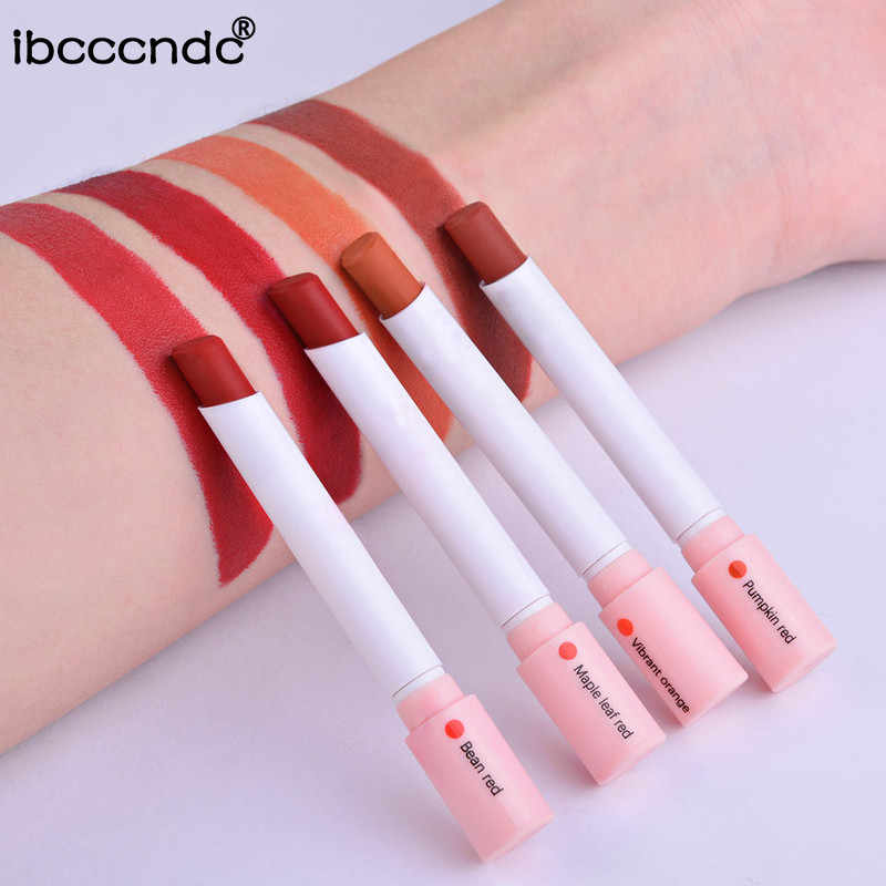 Waterproof 4Lasting Stick Lip Set Matte Lipstick With Transparent Finish Creative Cigarette Box Des 4