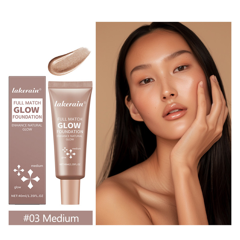 Illuminator Highlight Glow Foundation, Natural Glow Enhancer Glotion, Lightweight Base, Glowing Moisturizing