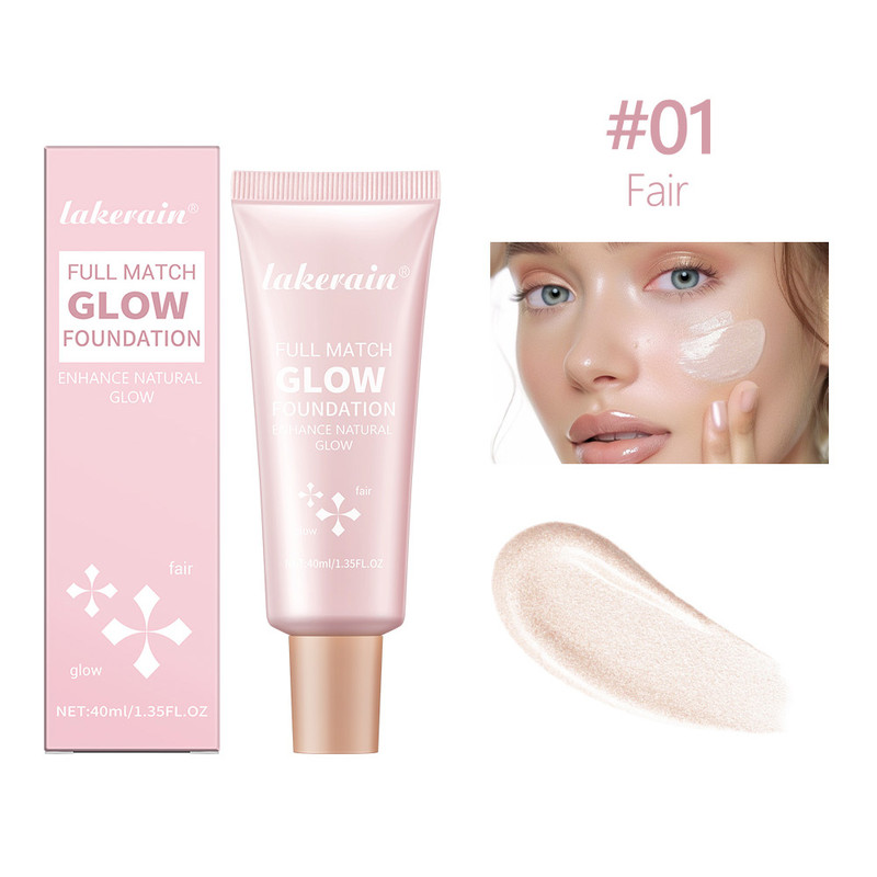 Illuminator Highlight Glow Foundation, Natural Glow Enhancer Glotion, Lightweight Base, Glowing Moisturizing