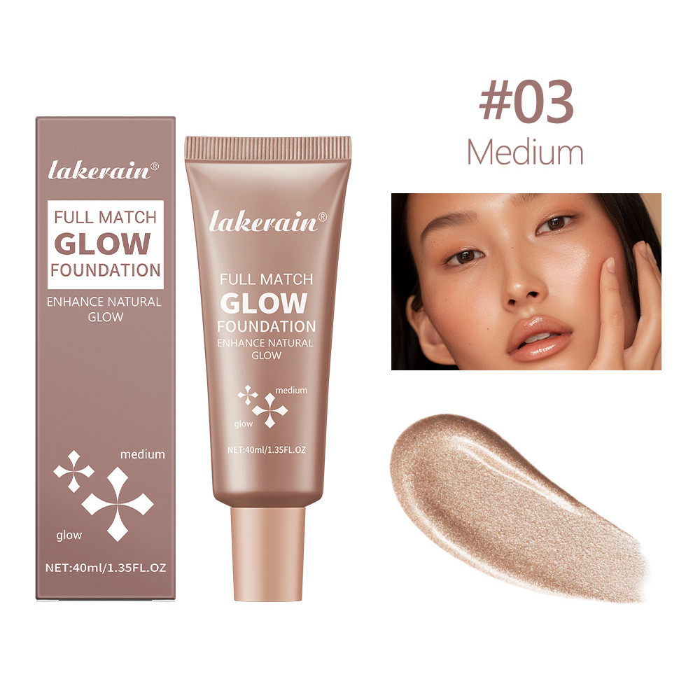 Illuminator Highlight Glow Foundation, Natural Glow Enhancer Glotion, Lightweight Base, Glowing Moisturizing