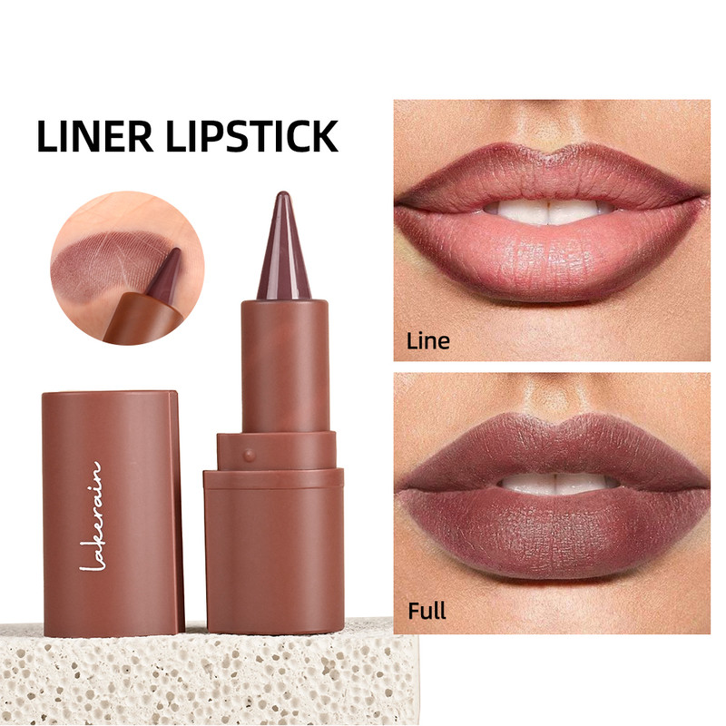 Tapered Gradient Lip Liner, Matte Waterproof Lipstick, Non Sticky Contouring, Tint Lipliner Crayon, Lip Makeup