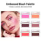 Blush Matte Natural Cheek Tint, Waterproof Face Contouring Cosmetics, Soft Female Blush Powder to Brighten Face