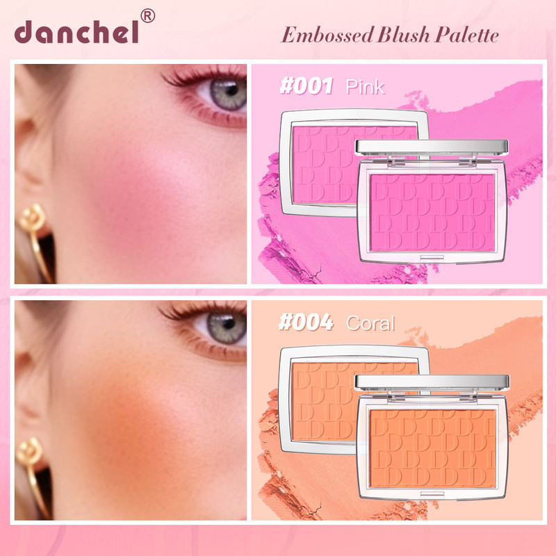 Blush Matte Natural Cheek Tint, Waterproof Face Contouring Cosmetics, Soft Female Blush Powder to Brighten Face