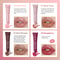 Long-lasting Moisturizing Lip Gloss, Transparent Lipstick Color, Lip Glaze Cosmetics, 4 Colors, Phone Case Friendly