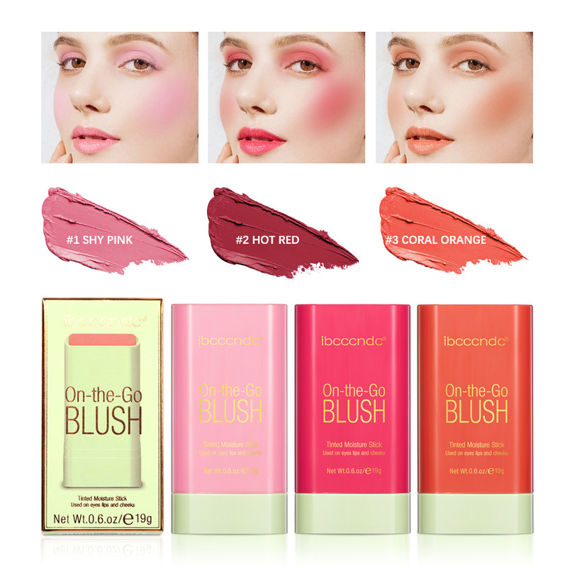 Tinted Moisture Blush Stick Cheek Blusher Cosmetics 3 In 1 Makeup Tube For Lips Eyes Cheeks Glow Bl 1