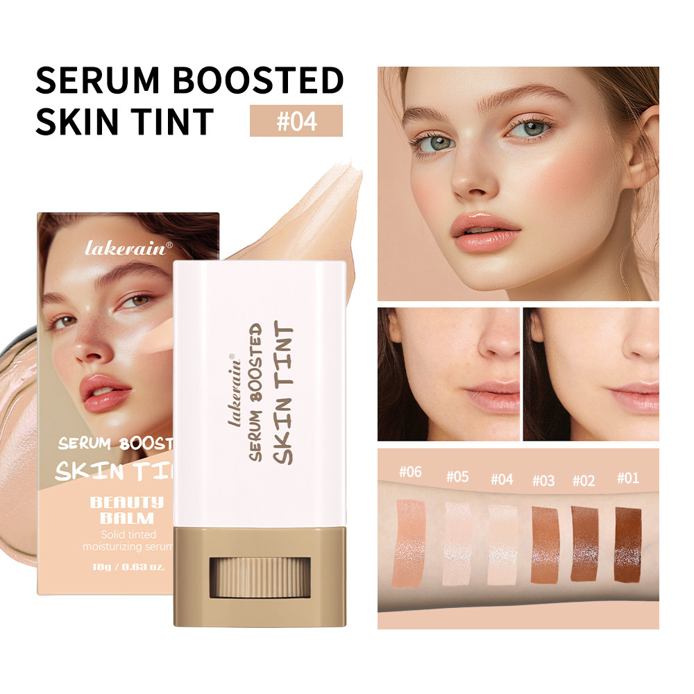 Foundation Stick Serum Boosted, Skin Tint Balm, Silky Texture, Moisturizing Coverage, Plumper, Natural Even Skin Tone