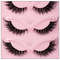 Makeup 5 Pairs Cat Eye Lashes Faux Eyelashes Elongated Eye False Eyelashes Natural Soft Durable Fit 3