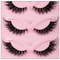 Makeup 5 Pairs Cat Eye Lashes Faux Eyelashes Elongated Eye False Eyelashes Natural Soft Durable Fit 3