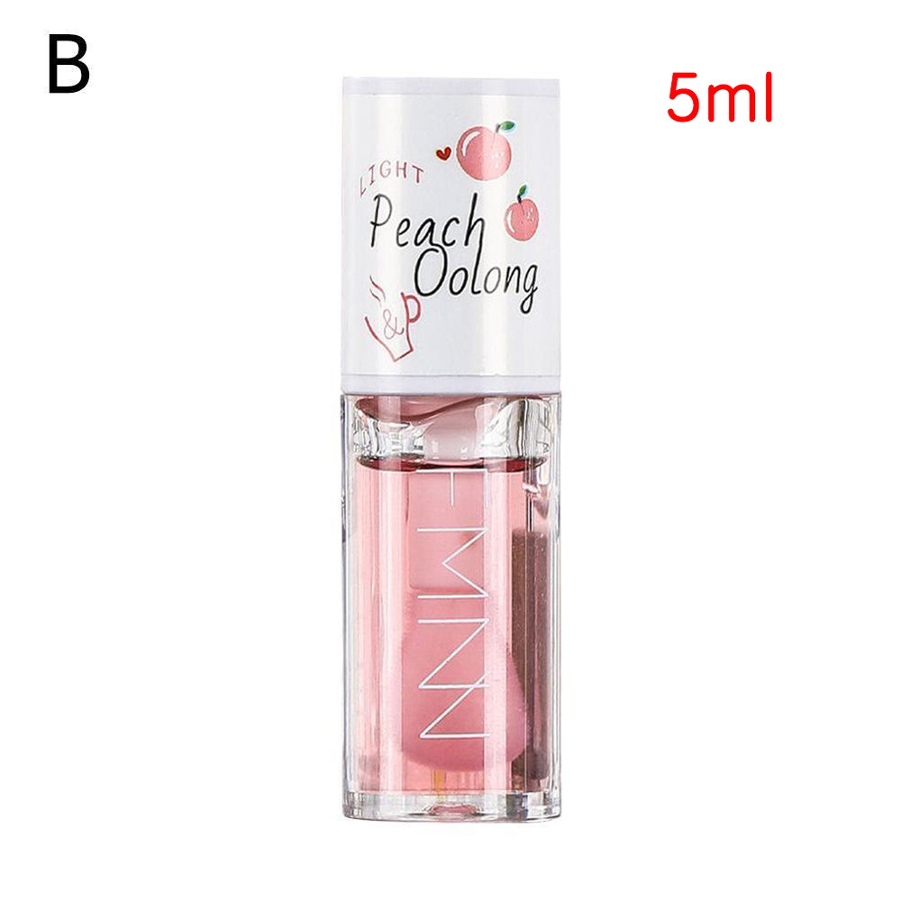 Honey Peach Lip Oil Long Lasting Hydrating Lip Tint Nonsticky Moisturizing Lip Plumper Serum Make U 7