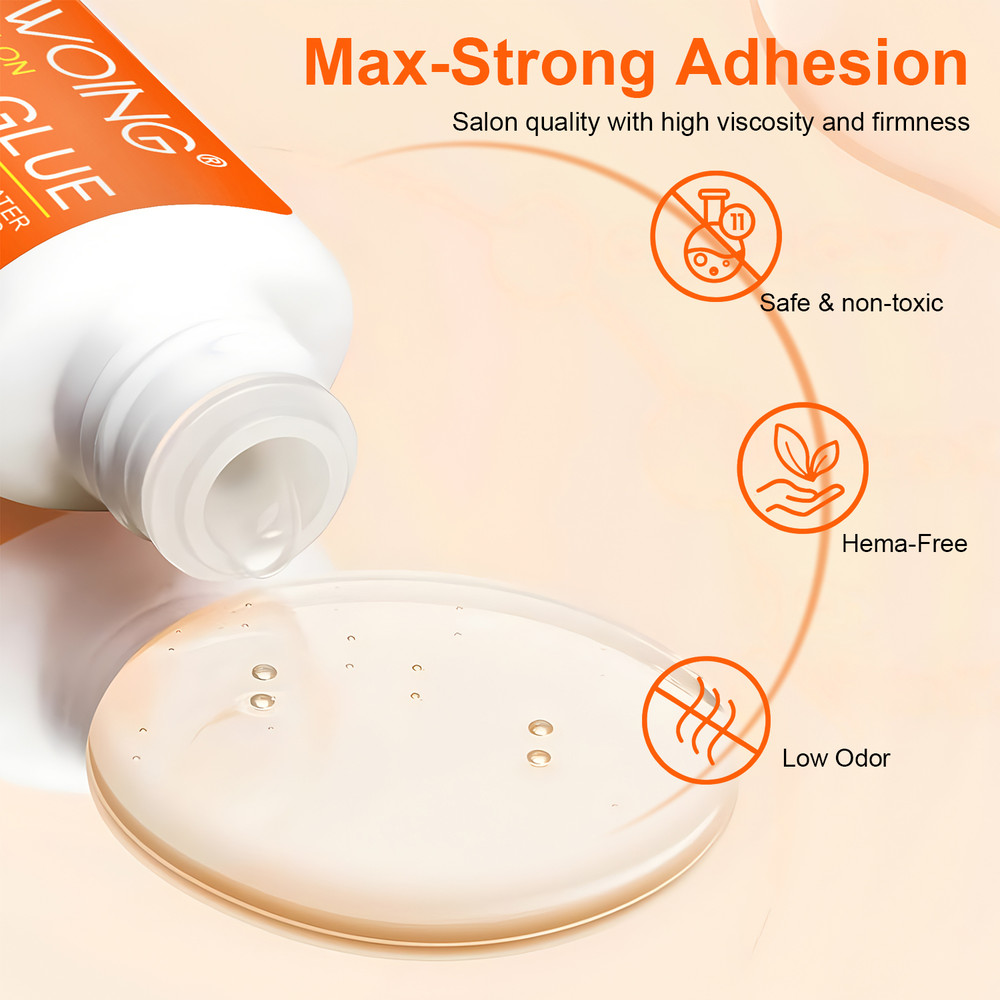 Twoing Waterproof Nail Adhesive Long Lasting Fast Drying Formaldehyde Free Compatible Acrylic Nails 2