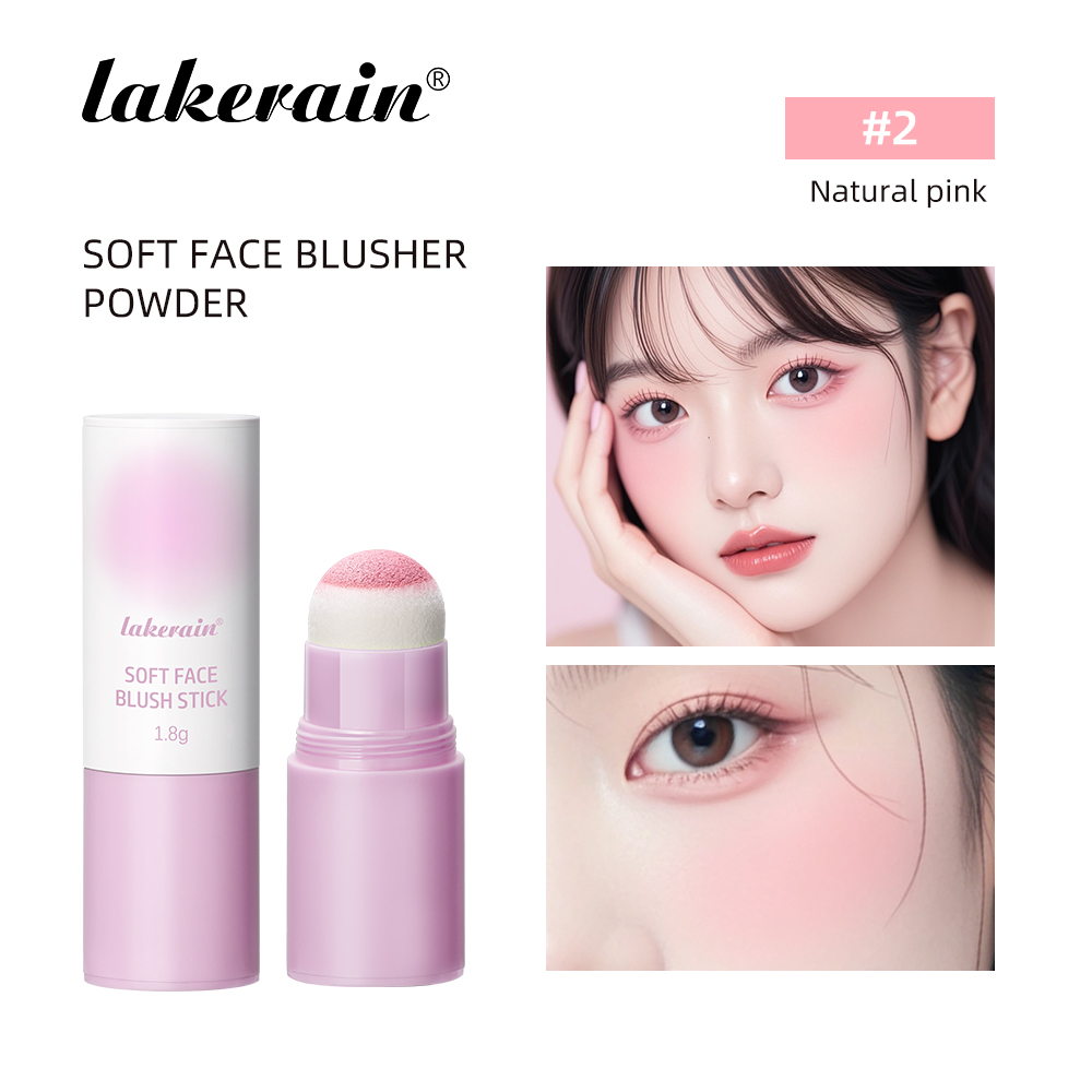 Soft Fog Blush Stick, Energetic Bouncy Korean Style Brightening Face Makeup, Dual Use for Lips and Cheeks, Pink Glow Pro