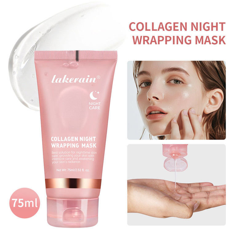 Collagen Overnight Wrapping Peel Off Facial Mask, Elasticity Hydration Care, Deep Firming, Reduces Sagging, Dullness